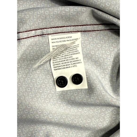 Perry Ellis Motion slim fit dress shirt button collar L - Picture 8 of 9